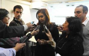 President Cristina Fernandez: “grave institutional events and the rupture of democratic order”