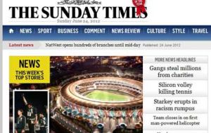 The Sunday Times broke the news over the weekend 