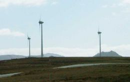At peaks up to 40% of Stanley energy comes from wind turbines 