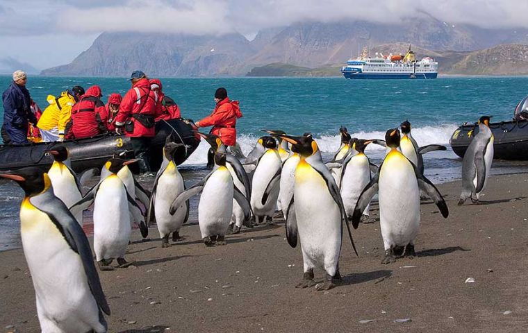Cruise visitors landing in Antarctic bases (Photo: komar.org)