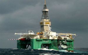 The Leiv Eiriksson oil exploration rig is abandoning the Stebbing prospect 