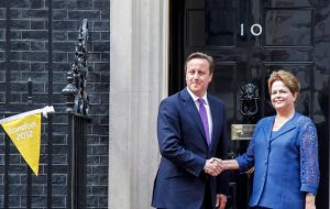 The Brazilian president at 10 Downing Street 