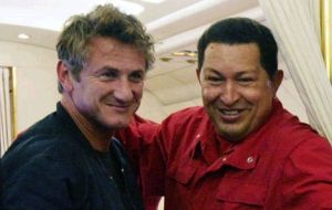 The famed US actor is a close friend of the Venezuelan president 