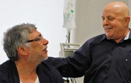 The two patients recovering from cancer met in Sao Paulo