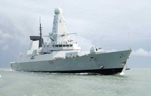 The ultra modern Type 45 destroyer 