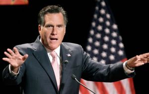 Romney’s proclamation could have to dispute news space with the tropical storm  (Photo AP)