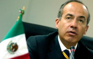 President Calderon who steps down from office next month made the announcement 