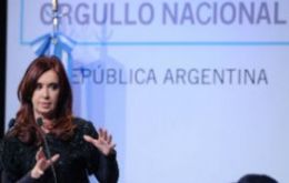 Cristina Fernandez addressing the UIA celebration on Industry Day 