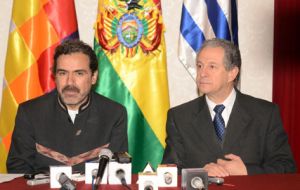 Deputy Foreign minister Alurralde made the announcement during talks with his Uruguayan counterpart Conde 