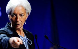 Ms Lagarde: three months to show improvement and avoid the red card 