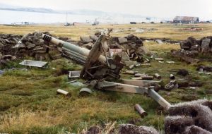 The remnants of the war fought in 1982 when Argentina invaded the Islands are still very much a part of the epic brooding landscape with its changing skies and blustery winds (Photo by D. Pettersson)