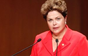 President Rousseff was on the phone with her peer Santos 