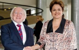 Higgins and Rousseff had a 90 minutes meeting at the Planalto Palace  