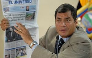 “Tensions between a starkly polarised media and President Correa’s self-styled revolutionary government have never been higher” 