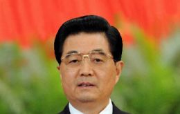 President Hu Jintao also pledged to double the economy and make China a maritime power  