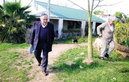 Mujica in his farm with ‘Manuela’ and his wife Senator Lucia Topolansky 