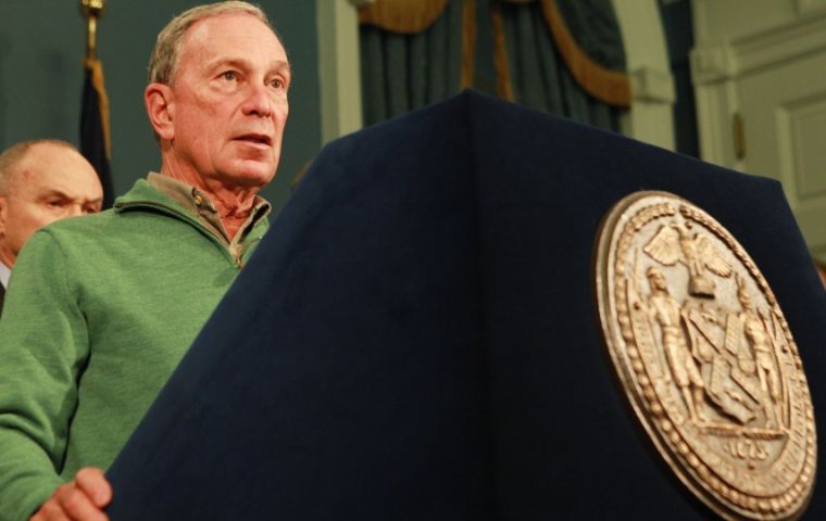 Mayor Bloomberg said 30% of gas stations remained closed because of the damages caused by hurricane Sandy. 

