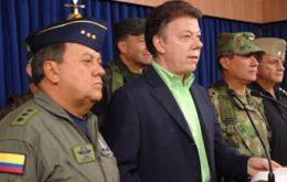 President Santos made the announcement and left Colombian navy vessels in the disputed waters 