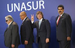 Vice-president Boudou expressed Argentina’s satisfaction with Unasur’s support (Pic EFE)