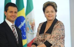 Peña Nieto and Rousseff when they met in Brasilia last September 