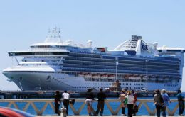 The huge cruise vessel docked with no incidents reported 