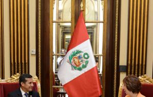 The EU representative with President Ollanta Humala 
