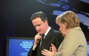 PM Cameron discussed the proposals in a 15-minute meeting with German chancellor Angela Merkel at Davos 