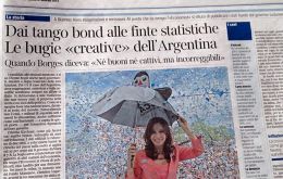 The page of the Corriere Della Sera dedicated to Cristina Fernandez