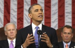 The President addressing Congress with his State of the Union speech