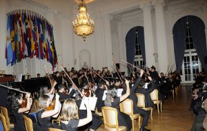 The young performers displaying their talent 