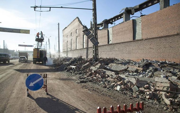 The devastating impact at the city of Chelyabinsk and the lake where it crashed  