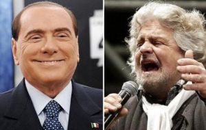 Berlusconi and Grillo campaigning against austerity managed 55% of the vote