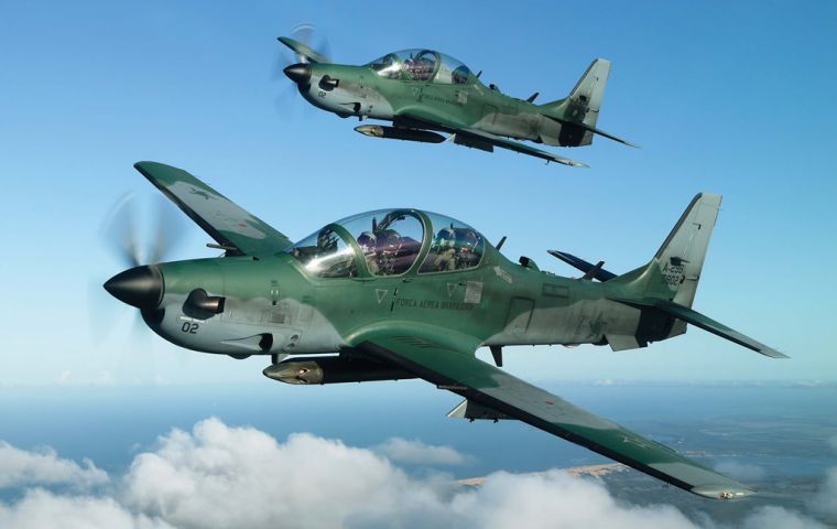 The propeller driven AT-29 Super Tucano will be built jointly with a US company   