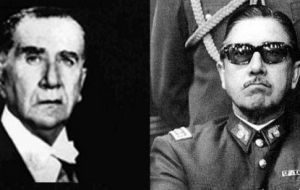 Brazilian president Emilio Medici and Pinochet