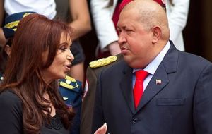 The Argentine president preferred to remember Chavez as the robust leader she knew       