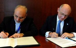 Minister Ali Akbar Salehi and Hector Timerman, signed the MoU last January in Ethiopia 
