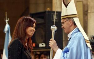 The Argentine president hopes Pope Francis will send a message to the great powers so they will engage in dialogue  (Pic File)