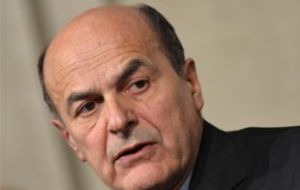 Mr Bersani's Democratic Party narrowly won the elections last month 