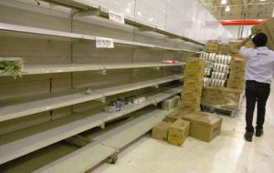 Empty shelves in the supermarkets and not enough dollars to go around