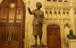 The Iron Lady stands in bronze since 2007 at Westminster 