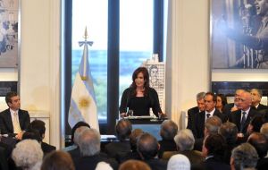 For the sake of peace, said the Argentine president 