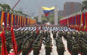 The two-hour long 12.000 strong parade with display of state of the art military hardware 