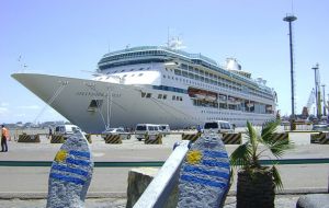 ‘Splendour of the Seas” was the last call of the season   