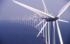 Wind farms in the sea