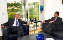 Timerman visited Interpol headquarters and met with Secretary General Richard K Noble in Lyon