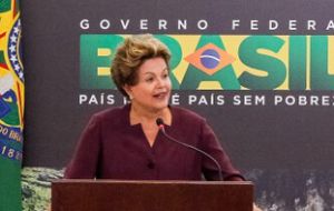 The president said ‘Brazil woke up stronger today’, and insisted she also wants ‘a better country’