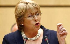 Former president and leading in the polls Michelle Bachelet said the Hidro-Aysen project is not viable 