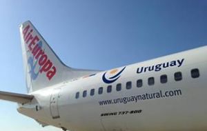 The three month campaign is shared with Air Europa that recently established direct links Montevideo-Madrid  