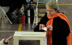 Former Chilean President Michelle Bachelet won by 73.05%