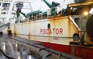 The Spanish flagged trawler had a catch in hold of 250 tons when it was captured
